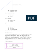 Basic Prepositions