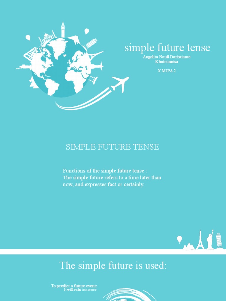 Simple Future Tense Overview | PDF | Verb | Infographics