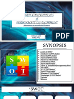 A Presentation On Personality SWOT Analysis-: Thakkar Riya SY - BBA (4181)