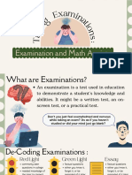 Report On Taking Examinations Examinations and Math Anxiety