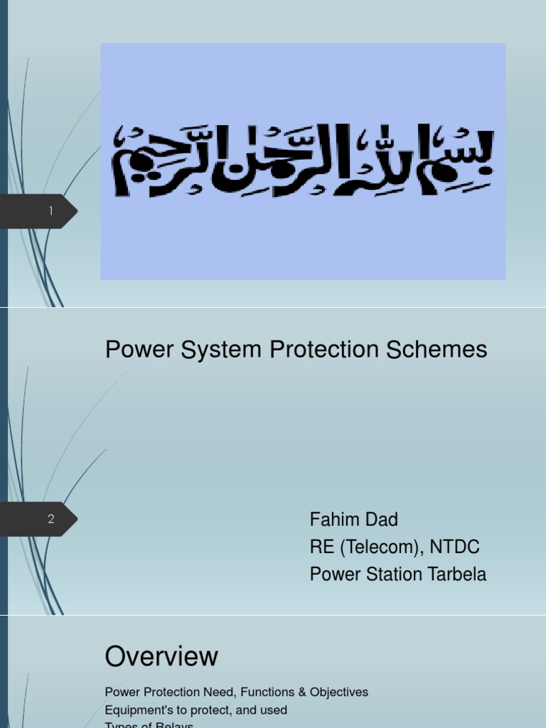 Power System Protection Schemes by Mr1604577442 PDF Relay