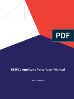 BSEFCL Applicant Portal User Manual: Date:-27 April 2021