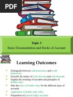 Basic Documentation and Books of Account: Topic 3