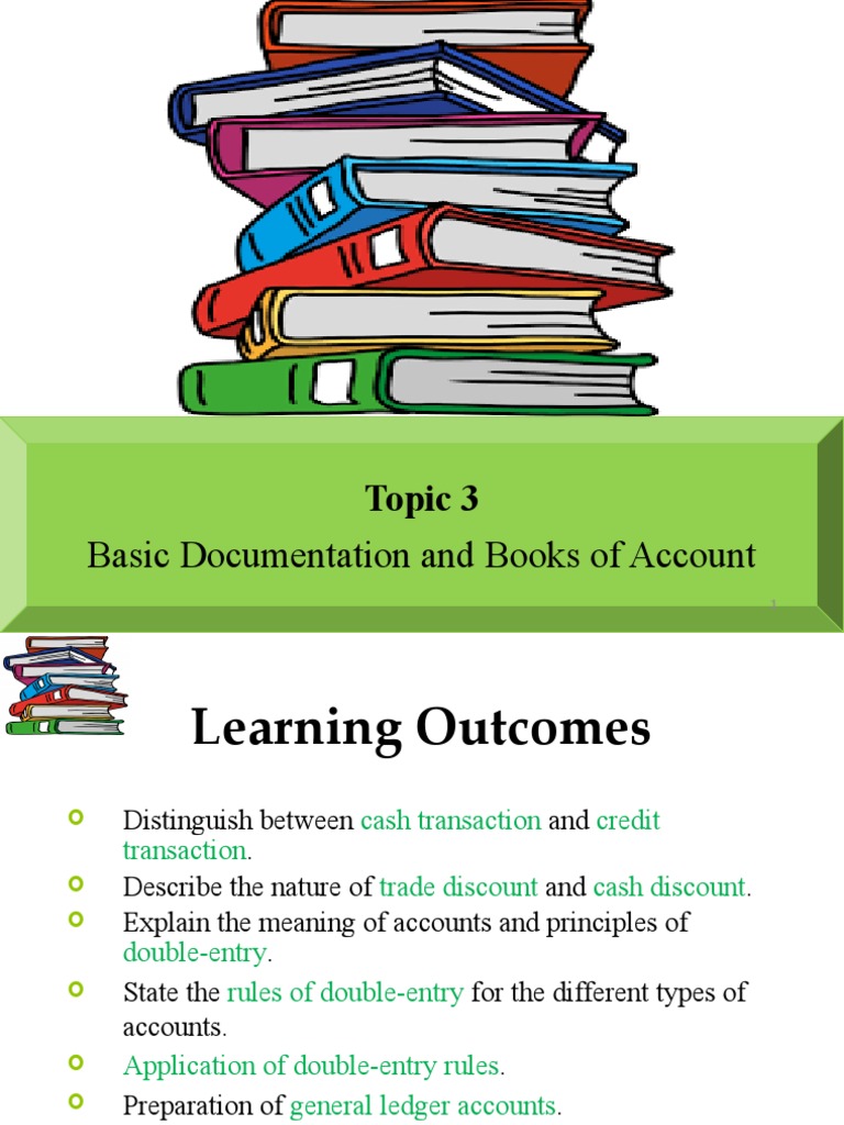 Basic Documentation and Books of Account: Topic 3 | PDF | Debits And ...