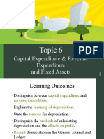 Topic 6 - Capital Expenditure Revenue Expenditure and Fixed Assets