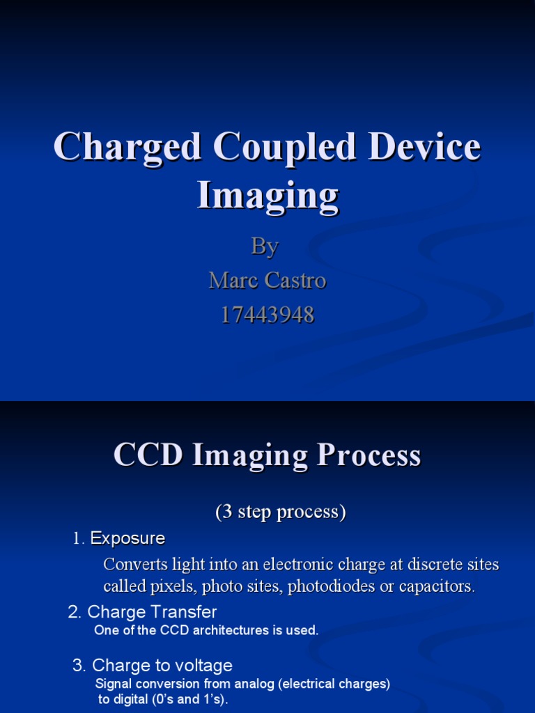 Charged Coupled Device PDF Charge Coupled Device Computing