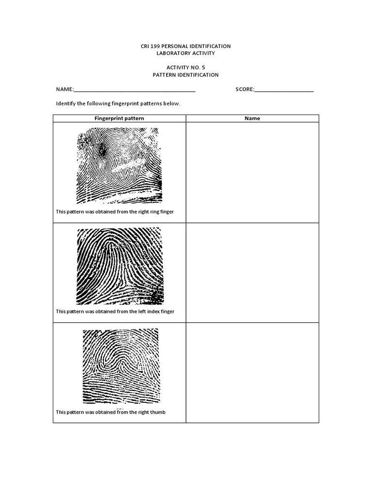 Activity No. 5 Pattern Identification PDF