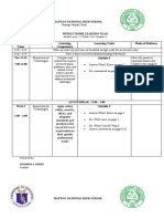 Bayugo National High School Weekly Learning Plans