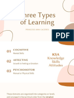 Three Types of Learning: Princess Ann Caceres