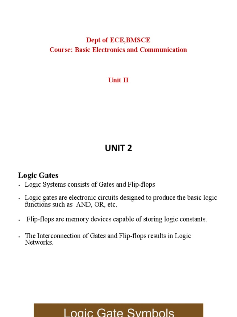 Logic Gates and Circuit Basics | PDF | Logic Gate | Microcontroller