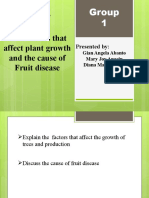 The Factors That Affect Plant Growth and The Cause of Fruit Disease