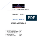 Financial Management: Project Work