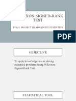 Wilcoxon Signed-Rank Test: Final Project in Advanced Statistics