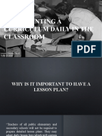Implementing A Curriculum Daily in The Classroom