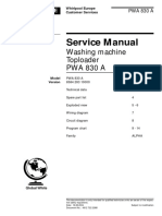 Whirlpool PWA 830 A Service Manual