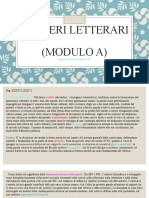 I Generi Letterari (Modulo A)