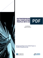 Entrepreneurship and Self-Employment of People With Disabilities