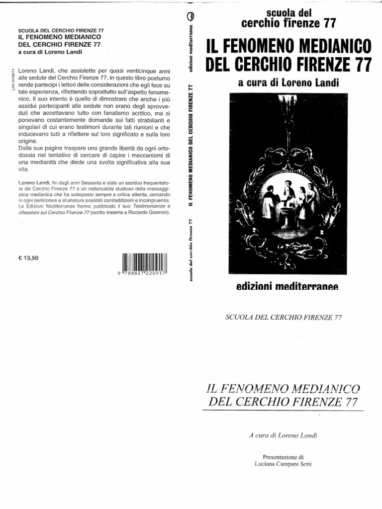 Loreno Landi - Il Fenomeno Medianico Del Cerchio Firenze 77 | PDF