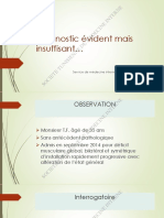 Cas Clinique Diagnostic Évident Mais Insuffisant