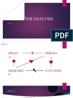 Character Analysis From Each Act