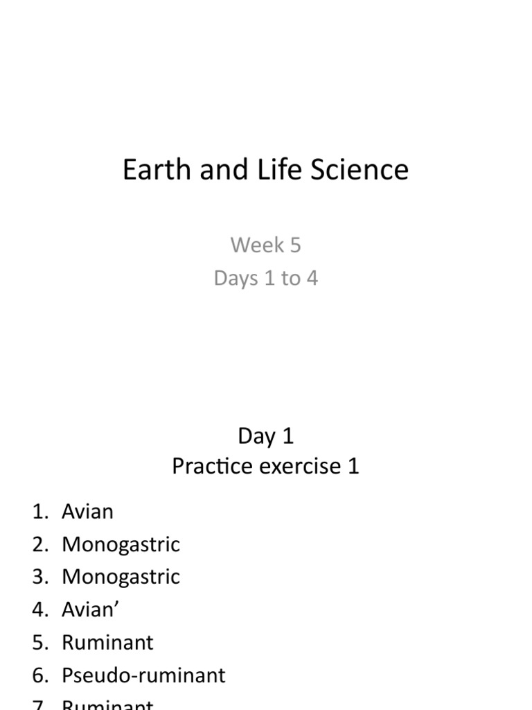 Earth and Life Science Week 5 Key Answer PDF