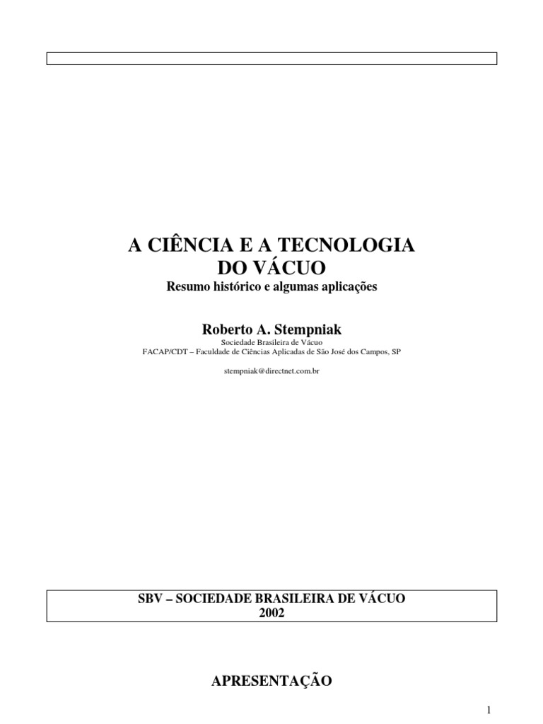 Vácuo | PDF | Ciências Sociais, image size:768x1024