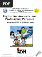 English For Academic and Professional Purposes: Language Used in Academic Texts