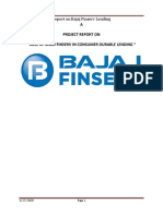 A Project Report On "Role of Bajaj Finserv in Consumer Durable Lending "