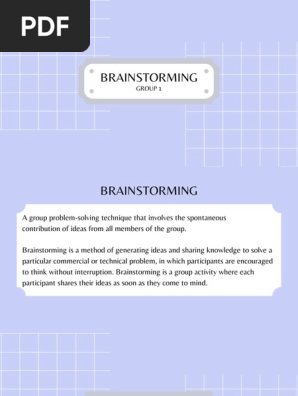 Brainstorming
