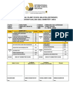 International Islamic School Malaysia (Secondary) Yearly Lesson Plan ǀ 2021-2022 ǀ Semester 1 and 2