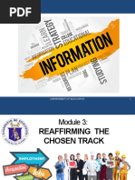 Module 3 Reaffirming The Chosen Track