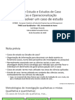 Casos de Estudo e Estudos de Caso: Práticas e Operacionalização