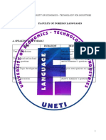 Faculty of Foreign Languages: A. Speaking Test Format Duration Requirements