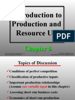 Introduction To Production and Resource Use
