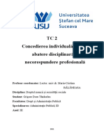 Tema 2 Concedierea Individuală Pentru Abatere Disciplinară Şi Necorespundere Profesională