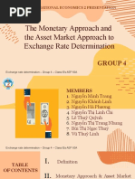 The Monetary Approach and The Asset Market Approach To Exchange Rate Determination