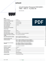 Product Datasheet: Circuit Breaker Easypact EZC400H - TMD - 400 A - 4 Poles 3d