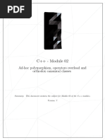 C++ - Module 02: Ad-Hoc Polymorphism, Operators Overload and Orthodox Canonical Classes