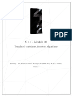 C++ - Module 08: Templated Containers, Iterators, Algorithms