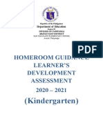 Homeroom Guidance Learner'S Development Assessment 2020 - 2021