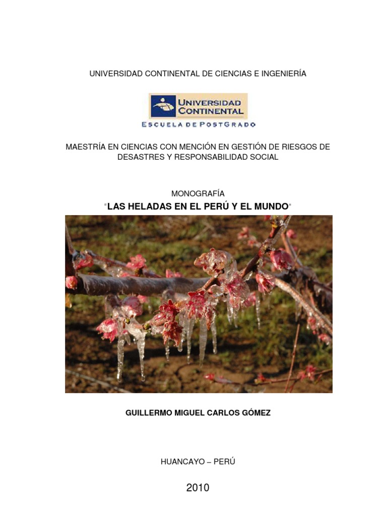 Impacto de las Heladas en Perú | PDF | Humedad | Luz de sol