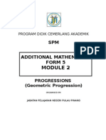 Addition Mathematics Form 5 Geometry Progression Module 2