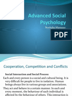 Adv. Social Psy COOPERATION, COMPETITION AND CONFLICTS