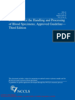 Procedures For The Handling and Processing of Blood Specimens Approved Guideline - Third Edition