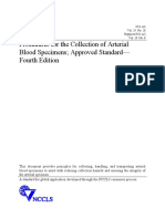 Procedures For The Collection of Arterial Blood Specimens Approved Standard - Fourth Edition