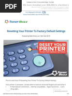 Resetting Your Printer To Factory Default Settings - Toner Buzz