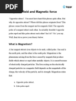 Class 10 Science Chapter 13 Magnetic Effects of Electric Current Revision Notes