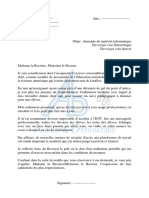 4 ULTIM Modele de Lettre de Demande de Matériel Informatique Au Rectorat