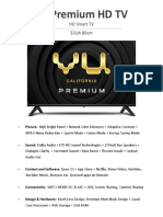Vu+Premium+2K+TV Specification 32UA