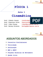 Física 1: Cinemática - Conceitos de velocidade, deslocamento, trajetória e referencial